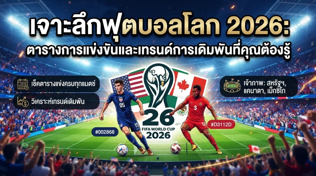 เจาะลึกฟุตบอลโลก 2026: ตารางการแข่งขันและเทรนด์การเดิมพันที่คุณต้องรู้