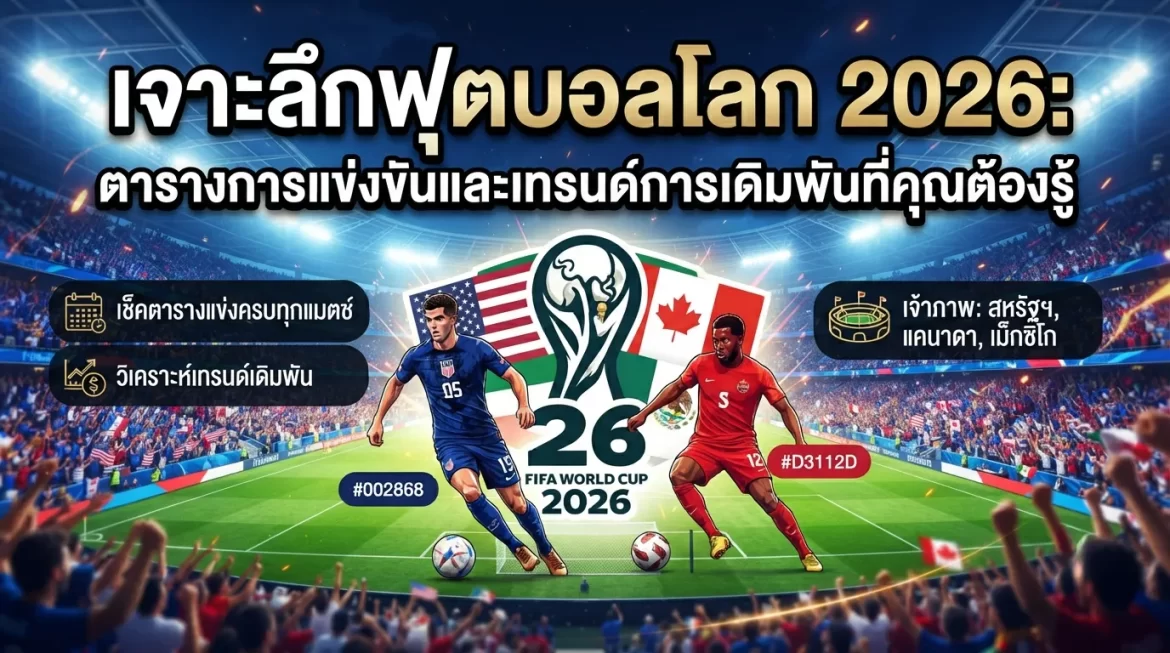 เจาะลึกฟุตบอลโลก 2026: ตารางการแข่งขันและเทรนด์การเดิมพันที่คุณต้องรู้